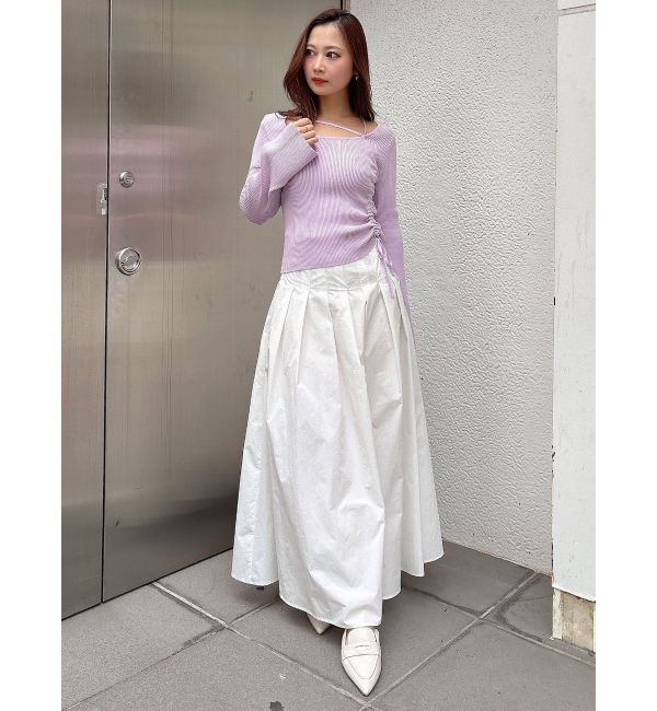 MERCURYDUO「タフタタックフレアスカート」|スカート|