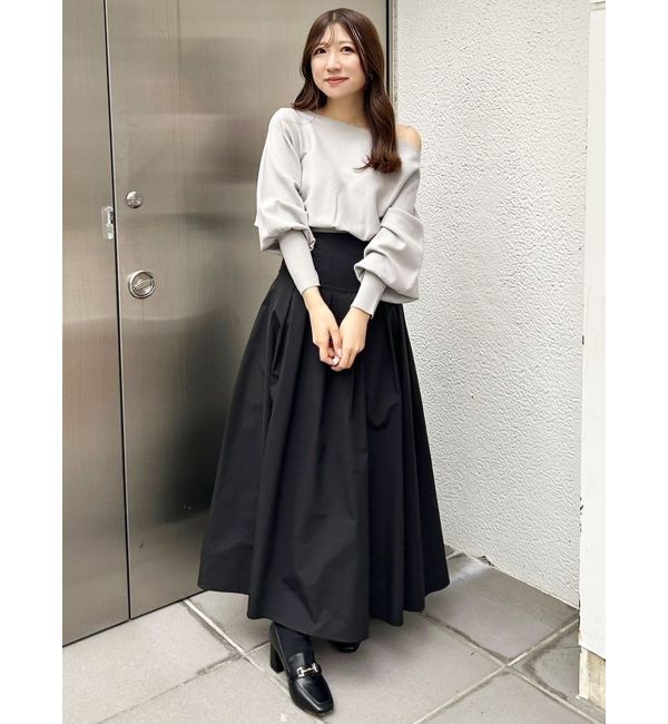 MERCURYDUO「タフタタックフレアスカート」|スカート|