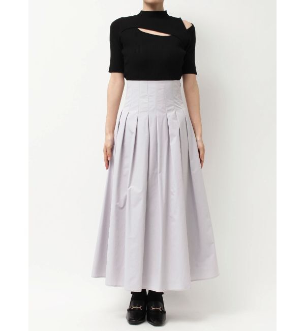 MERCURYDUO「タフタタックフレアスカート」|スカート|