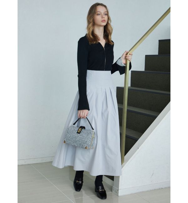 MERCURYDUO「タフタタックフレアスカート」|スカート|