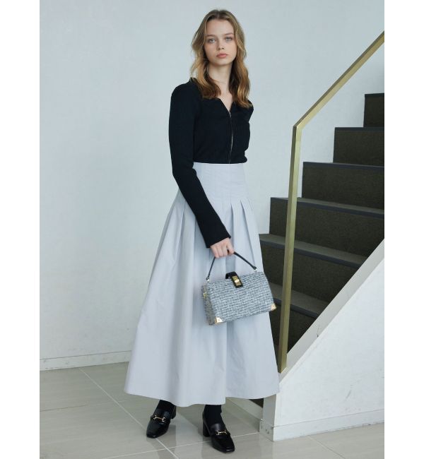 MERCURYDUO「タフタタックフレアスカート」|スカート|