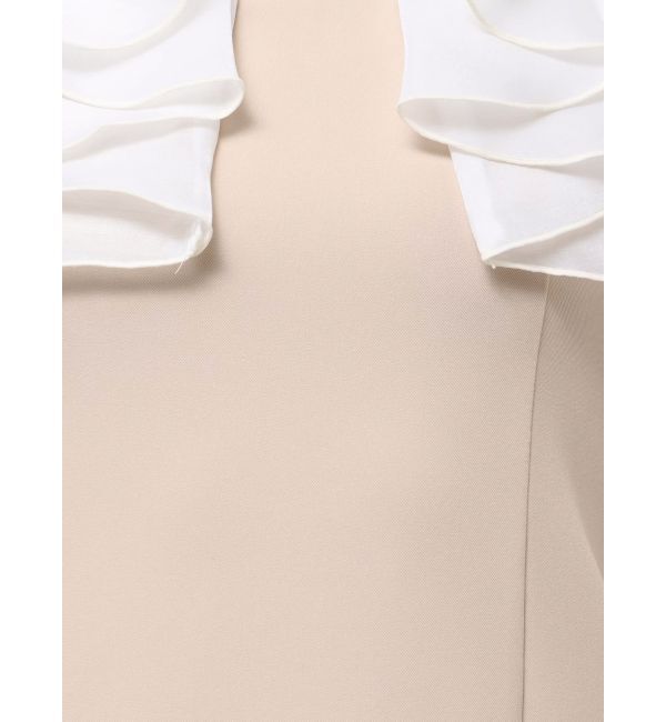 MERCURYDUO「ボリュームラッフル配色ドッキングワンピース」|ワンピース|