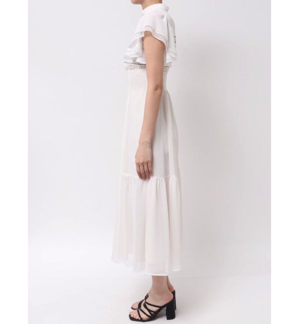 MERCURYDUO「カラースモッキングラッフルワンピース」|ワンピース|