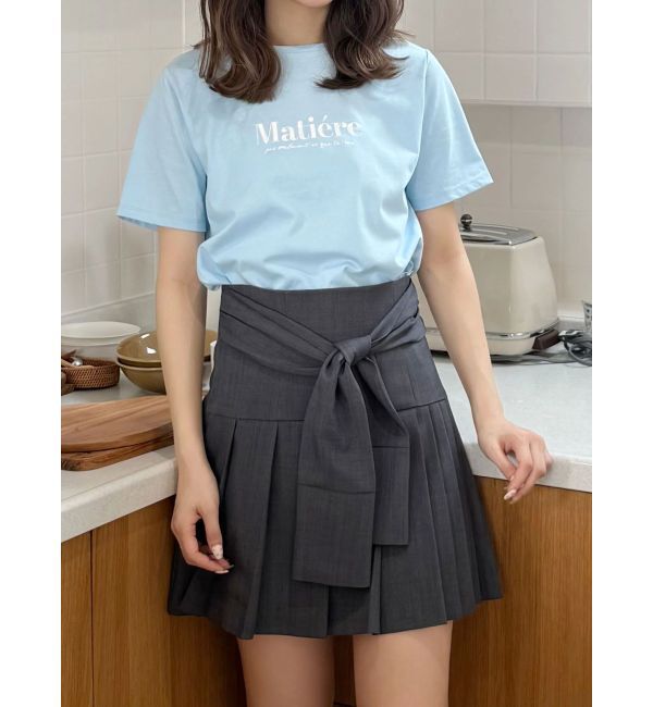 MERCURYDUO「ツイストプリーツミニスカパン」|スカート|