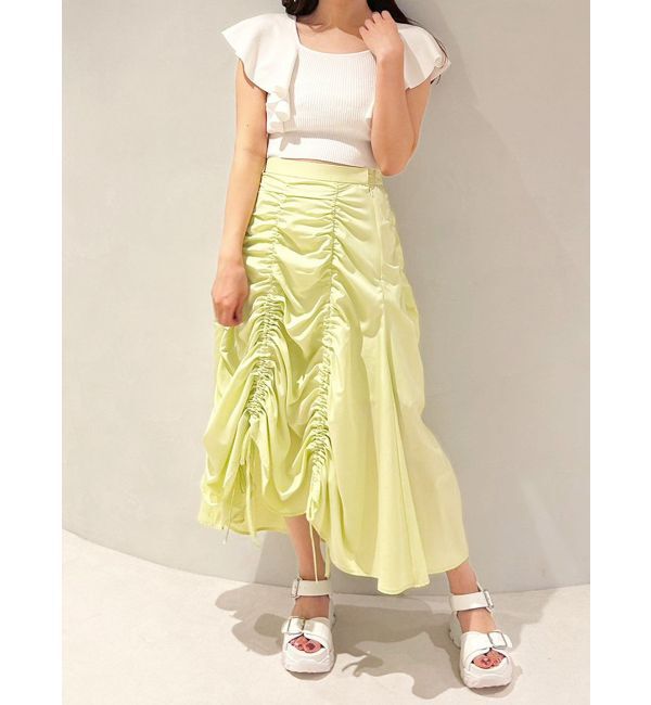 MERCURYDUO「ギャザリングフレアスカート」|スカート|