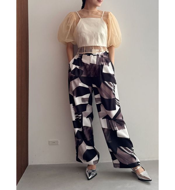 MERCURYDUO「【OUNNOUN】バックサテンタックパンツ」|その他|