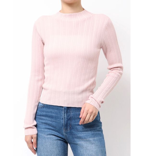 MERCURYDUO「シアーランダムリブニット」|ニット・セーター|ベビーピンク