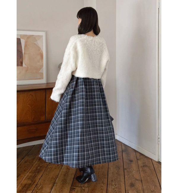 MERCURYDUO「【WEB限定カラーあり】シャギークロップドカーディガン」|カーディガン|