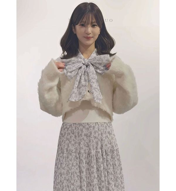 MERCURYDUO「【WEB限定カラーあり】シャギークロップドカーディガン」|カーディガン|