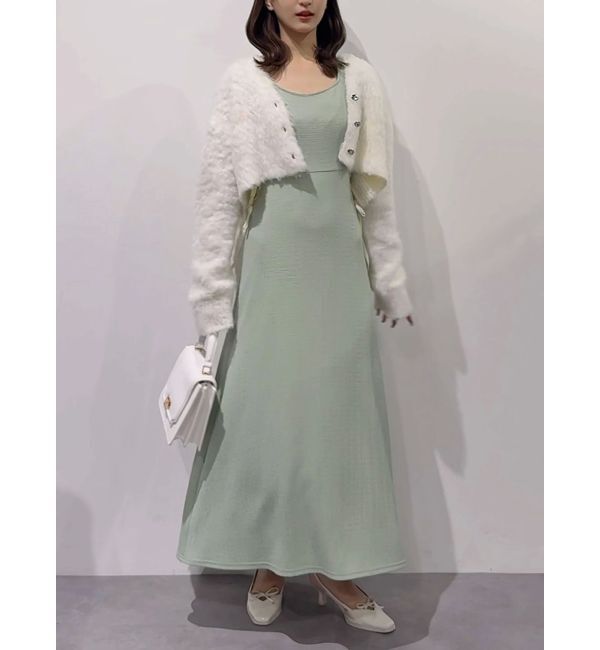 MERCURYDUO「【WEB限定カラーあり】シャギークロップドカーディガン」|カーディガン|