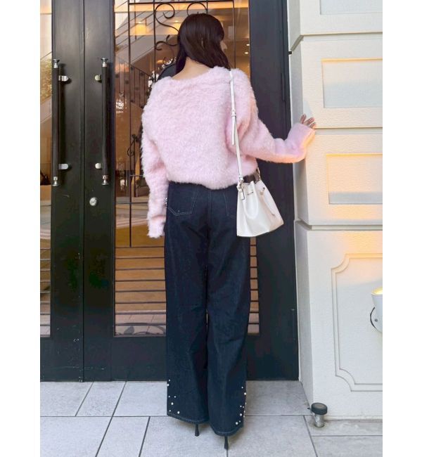 MERCURYDUO「【WEB限定カラーあり】シャギークロップドカーディガン」|カーディガン|