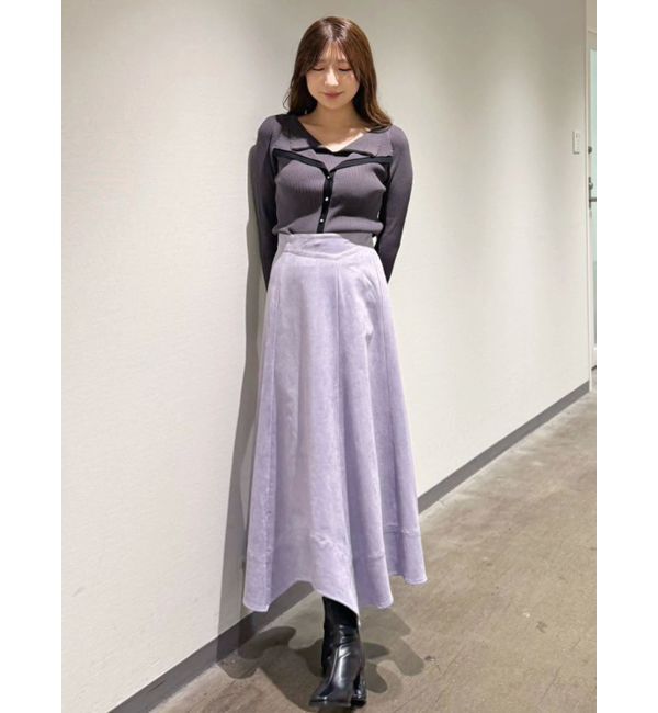 MERCURYDUO「ダブルカラーフェイクレイヤードリブニット」|ニット・セーター|