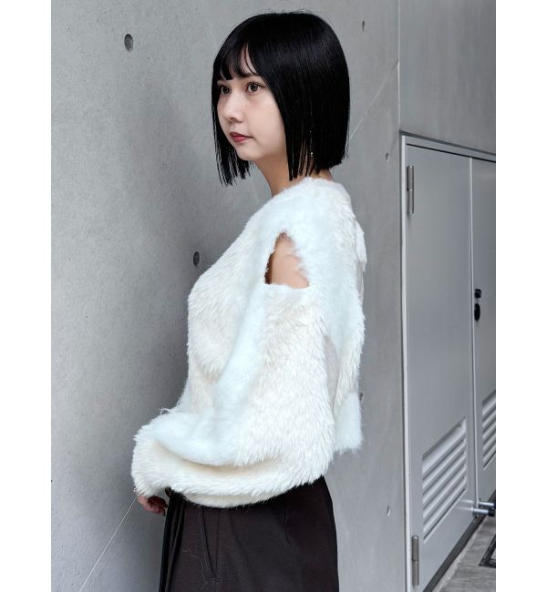 MURUA「異素材MIXフェザーニット」|ニット・セーター|