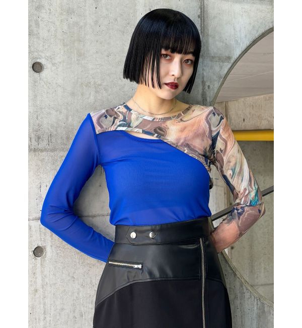 MURUA「カラーブロックシアートップス」|Tシャツ・カットソー|