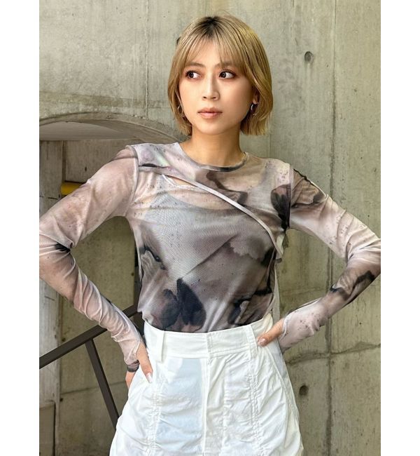 MURUA「カラーブロックシアートップス」|Tシャツ・カットソー|