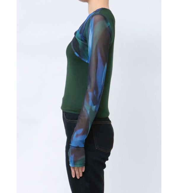 MURUA「カラーブロックシアートップス」|Tシャツ・カットソー|