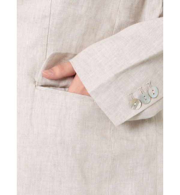 Ungrid「バックデザインリネン混ジャケット」|テーラードジャケット|