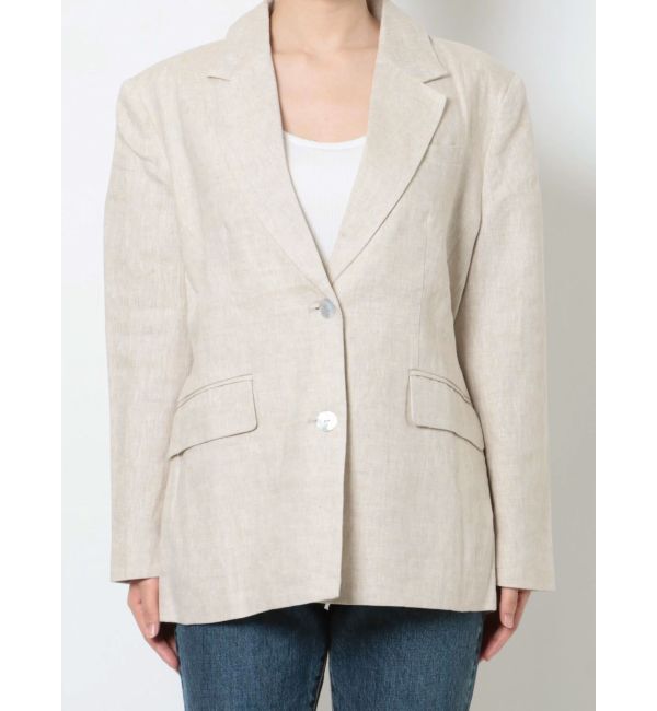 Ungrid「バックデザインリネン混ジャケット」|テーラードジャケット|