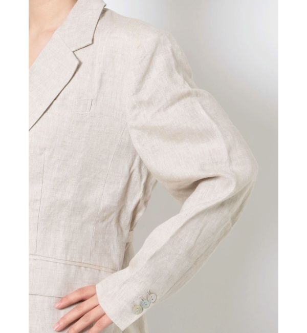 Ungrid「バックデザインリネン混ジャケット」|テーラードジャケット|