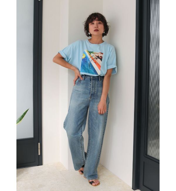 Ungrid「ハイウエストルーズストレートデニム」|デニム|