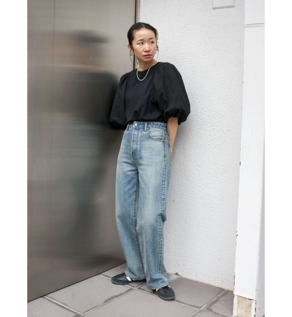 Ungrid「ハイウエストルーズストレートデニム」|デニム|