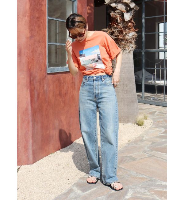 Ungrid「ハイウエストルーズストレートデニム」|デニム|