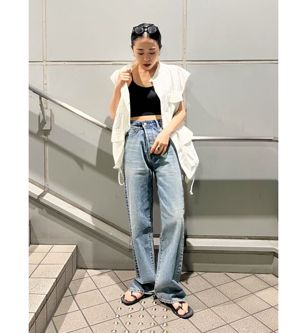 Ungrid「ハイウエストルーズストレートデニム」|デニム|