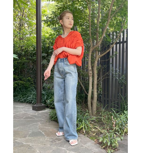 Ungrid「ハイウエストルーズストレートデニム」|デニム|
