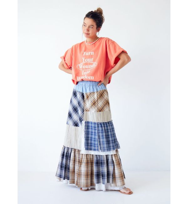 Ungrid「ヴィンテージウォッシュロゴビッグTee」|Tシャツ・カットソー|