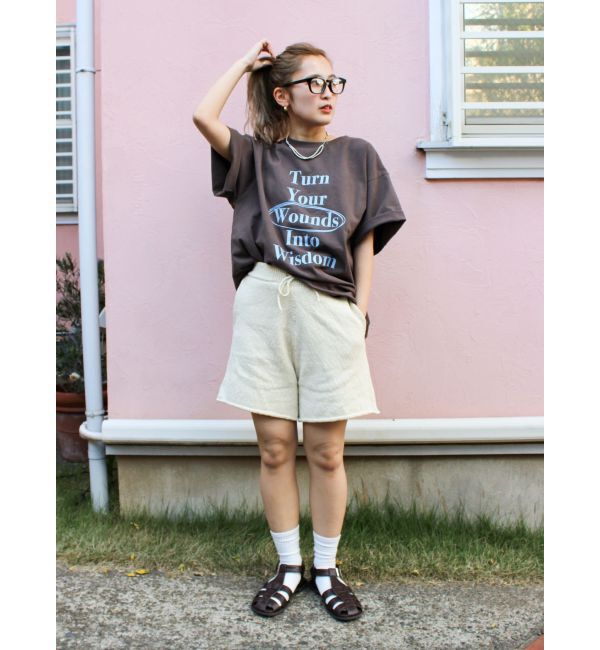 Ungrid「ヴィンテージウォッシュロゴビッグTee」|Tシャツ・カットソー|