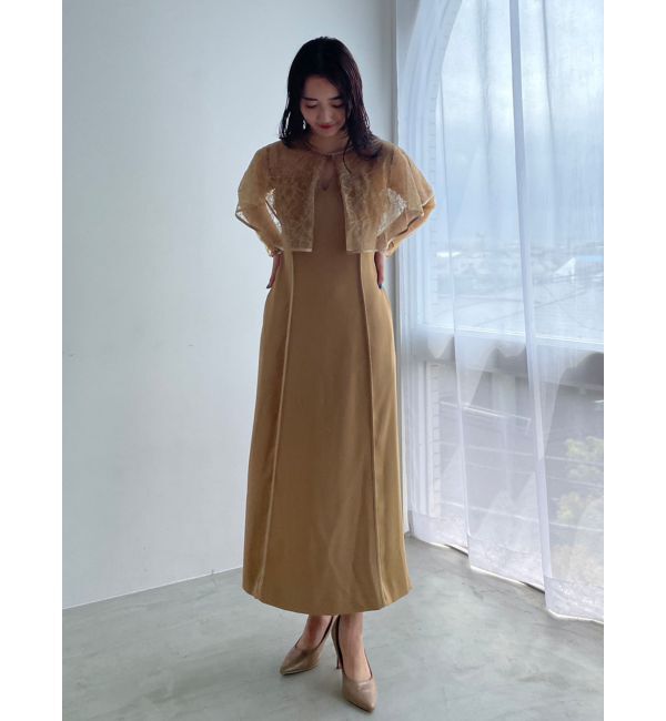 LAGUNAMOON「LADYケープボレロキャミワンピース」|ドレス|