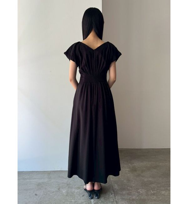 LAGUNAMOON「バルーンカフスフロントホックタックワンピ」|ワンピース|