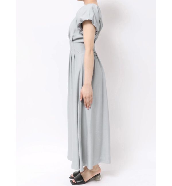 LAGUNAMOON「バルーンカフスフロントホックタックワンピ」|ワンピース|