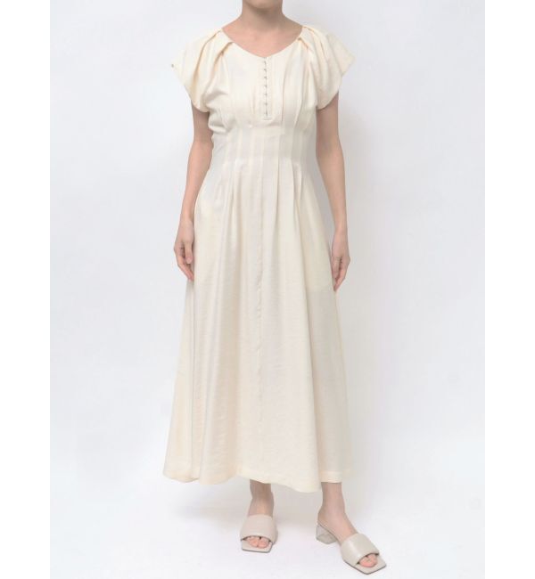 LAGUNAMOON「バルーンカフスフロントホックタックワンピ」|ワンピース|