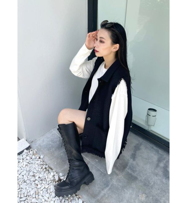 EVRIS「ツイードルーズベスト」|ベスト・ジレ|