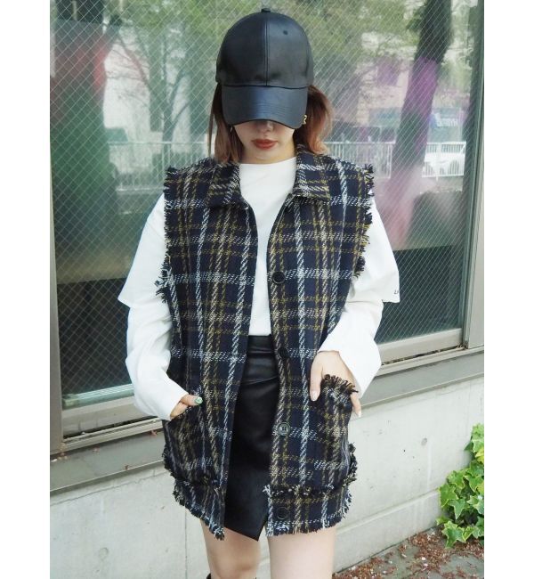 EVRIS「ツイードルーズベスト」|ベスト・ジレ|