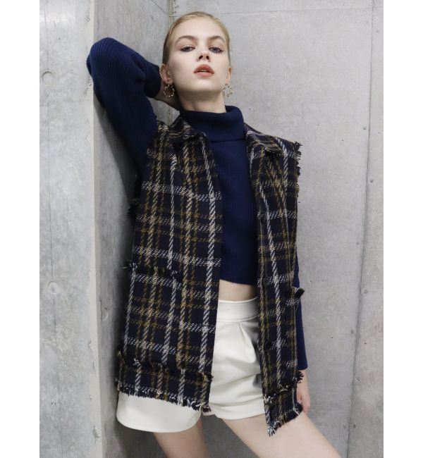 EVRIS「ツイードルーズベスト」|ベスト・ジレ|