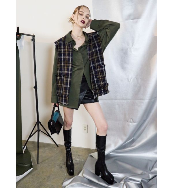 EVRIS「ツイードルーズベスト」|ベスト・ジレ|