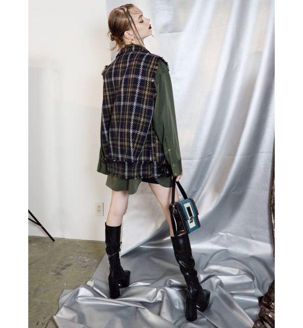 EVRIS「ツイードルーズベスト」|ベスト・ジレ|