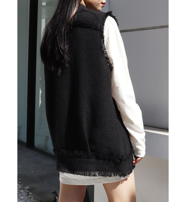 EVRIS「ツイードルーズベスト」|ベスト・ジレ|