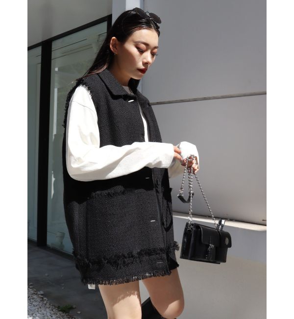 EVRIS「ツイードルーズベスト」|ベスト・ジレ|