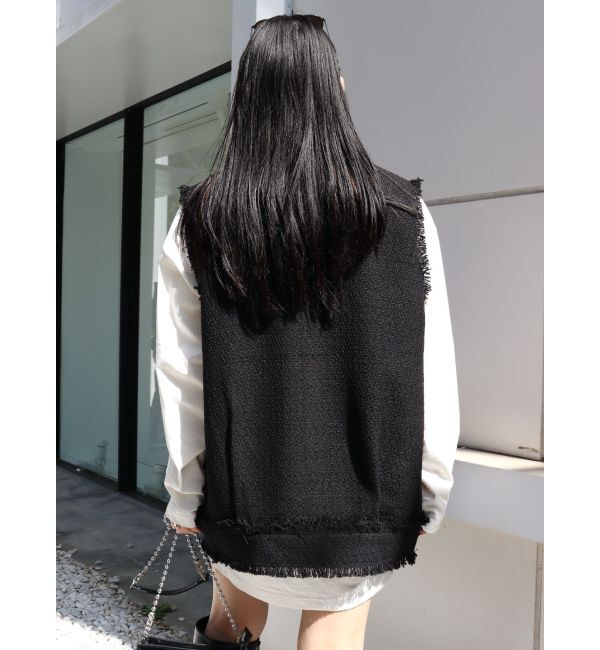 EVRIS「ツイードルーズベスト」|ベスト・ジレ|