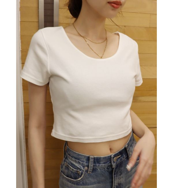 EVRIS「BASICシンプルショートTシャツ」|Tシャツ・カットソー|