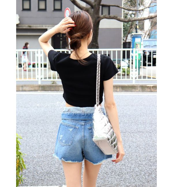 EVRIS「BASICシンプルショートTシャツ」|Tシャツ・カットソー|