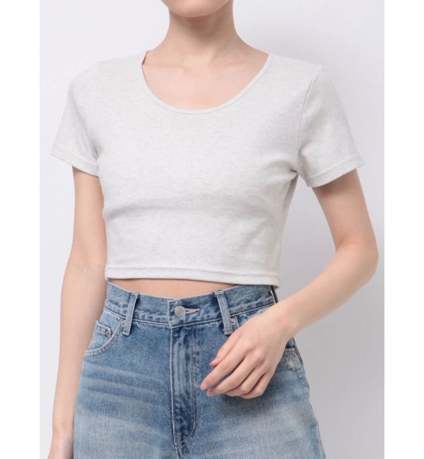 EVRIS「BASICシンプルショートTシャツ」|Tシャツ・カットソー|グレー