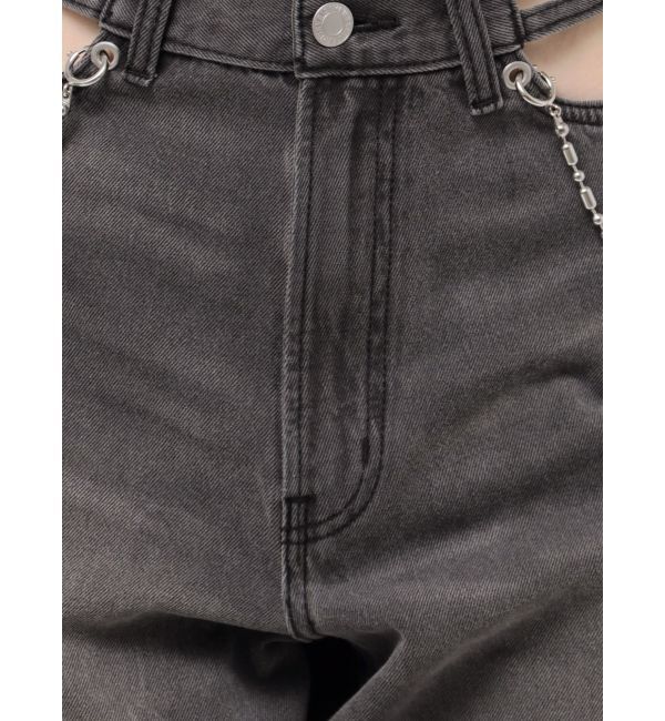 EVRIS「ウエストチェーンワイドデニムパンツ」|デニム|