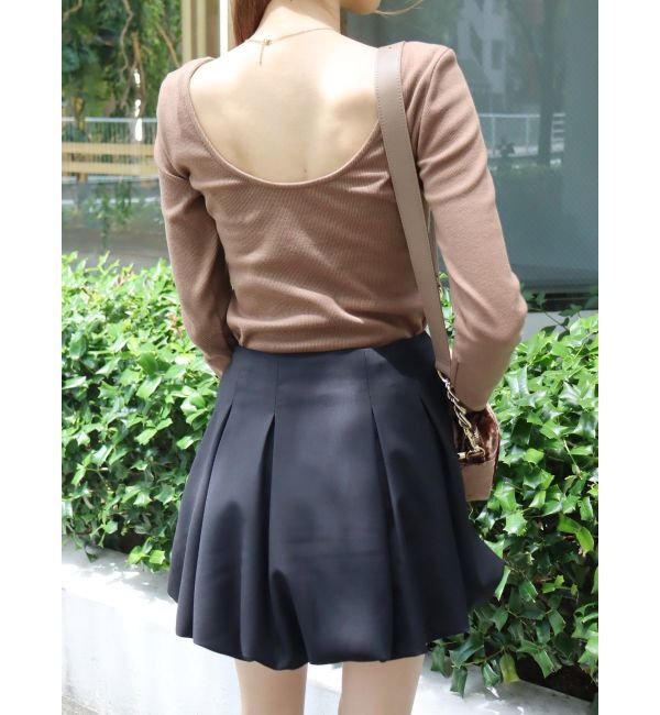 EVRIS「【WEB限定】バックオープンリブトップス」|Tシャツ・カットソー|