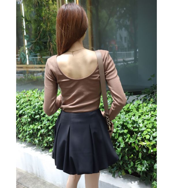 EVRIS「【WEB限定】バックオープンリブトップス」|Tシャツ・カットソー|