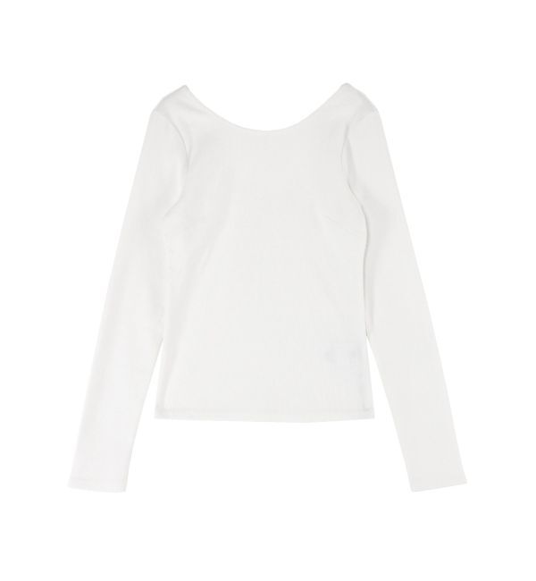 EVRIS「【WEB限定】バックオープンリブトップス」|Tシャツ・カットソー|