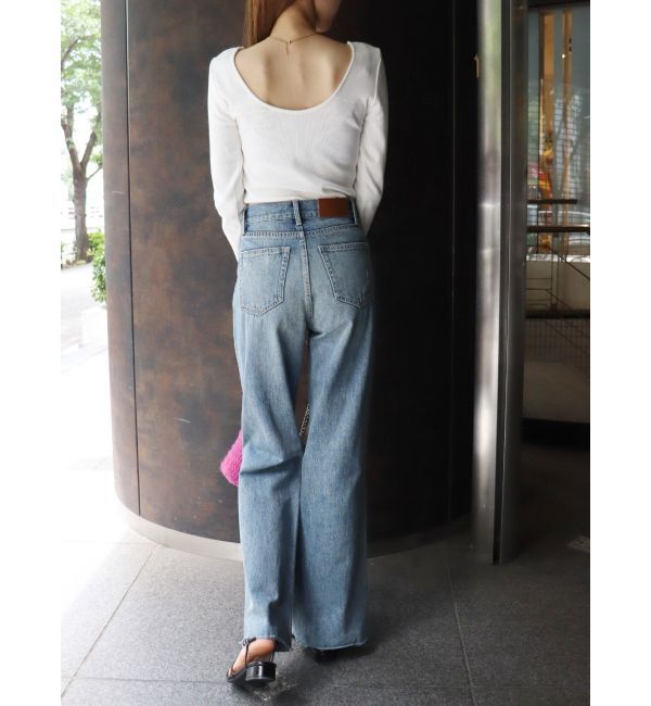 EVRIS「【WEB限定】バックオープンリブトップス」|Tシャツ・カットソー|